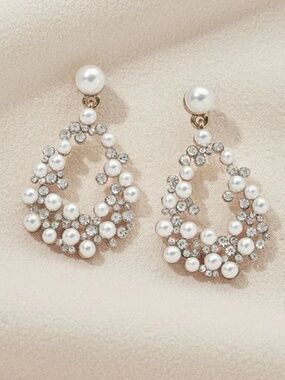 Olive and Piper Gold Mini 'Avery' Pearl Earrings